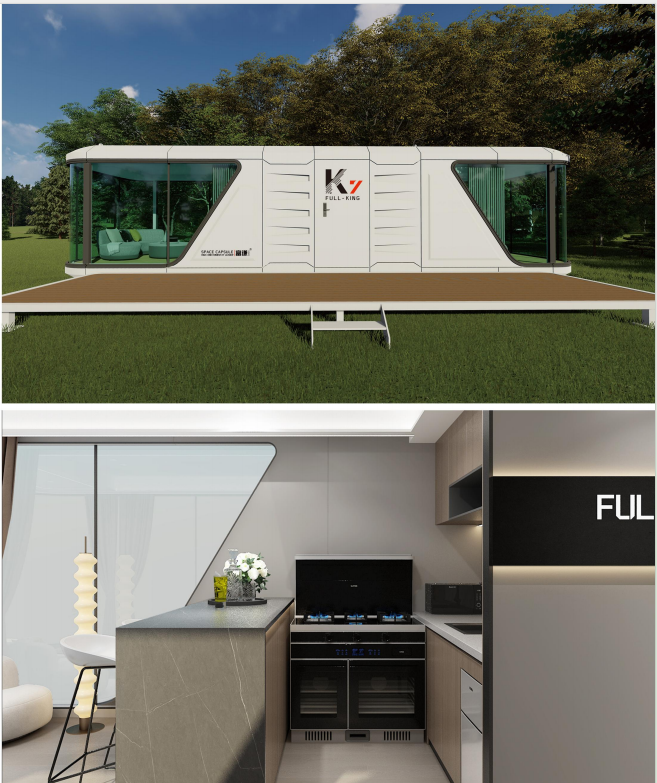 Galvanized Steel Frame Modular Space Capsule 38㎡