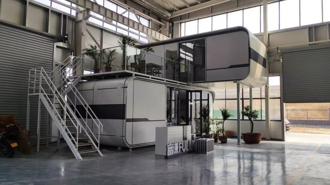 Modular Tiny Space Capsule House for Mobile Accommodation