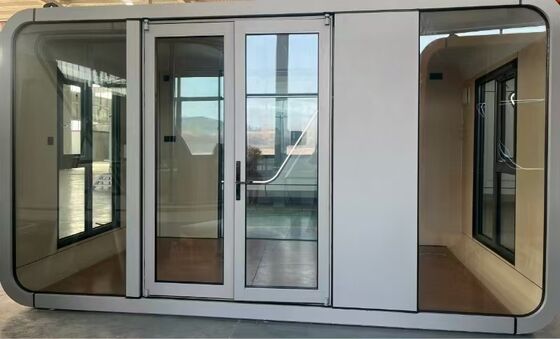 บ้านนอก Apple Cabin บ้านสํานักงานเคลื่อนย้าย บ้านสํานักงานปรับแต่ง อลูมิเนียม
