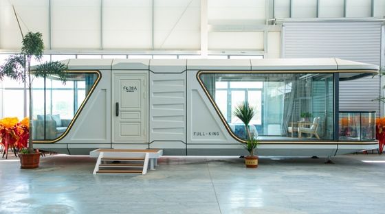 Buen precio 11.5*3.3*3.2m Casa cápsula espacial Oficina Amistad con el medio ambiente Casa prefabricada moderna de lujo en línea
