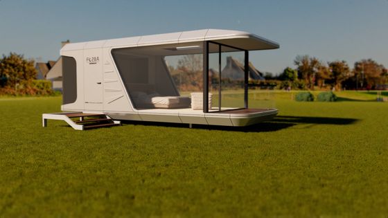 Dobra cena. 28 m2 Kapsuła kosmiczna dom do życia z galwanizowaną ramą stalową w Internecie