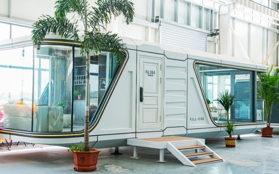 Bom preço Compacto Espaço Impermeável Cabana Villa Hotel de Luxo Villa de Férias Com Balcão E Sala de Sábado on-line