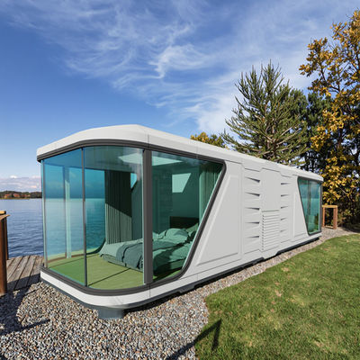 Buon prezzo Capsula Abitativa Portatile | Modulo Prefabbricato con Balcone Esterno e Cucina in linea