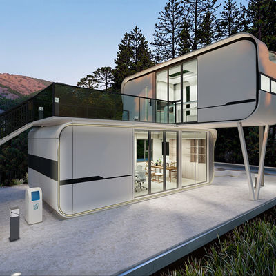İyi bir fiyat. Lüks iki katlı modern konaklama evi tatil evi elma kabin tarzı konteyner evi lüks modern ve LED ışıklarla çevrimiçi