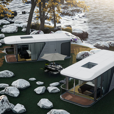 Goede prijs B7 Ruimte capsule met balkon staal frame structuur Voor winkel of binnenplaats gebruik Duurzame sandwich paneel container online