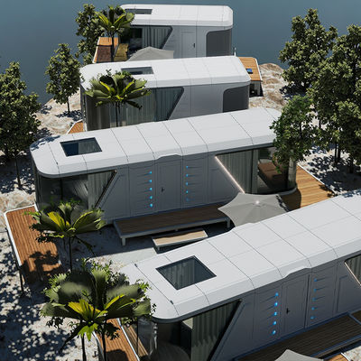 Buen precio K7 cápsula espacial casa barca cocina diseño contemporáneo panel de sandwich de acero rápido para la casa oficina hotel resort dormitorio en línea