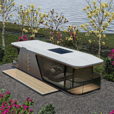 Bon prix B7 Capsule spatiale Durable Panneau sandwich étanche Récipient Balcon Cadre en acier Style de conception chinois Pour la cour de la maison de bureau en ligne