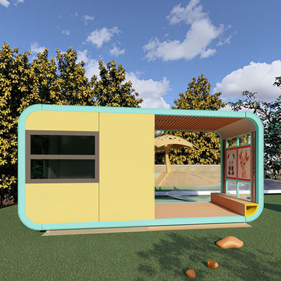 Buen precio Resistencia al viento Grado 9 Playa prefabricada Capsula pequeña Casa de lujo Contenedor móvil Hotel al aire libre Casa modular en línea