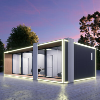Buon prezzo Design ispirato di una cabina spaziale mobile per esterni in container di acciaio impermeabile per smart home, per l'applicazione in ville in linea