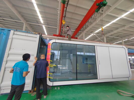 Harga yang bagus Rumah Kabin Apple dengan Rangka Baja Ringan Galvanis dengan Perawatan Permukaan Aluminium dan Tata Letak yang Disesuaikan on line