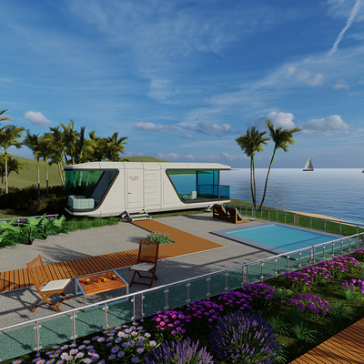 Good price 2025 New Space Cabin House Detachable Prefabricated Space Cabin B7 Cabin With Balcony Luxury Villa online