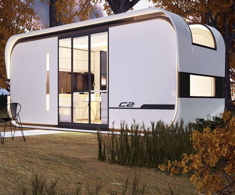 Bom preço Sistema Inteligente Espaço Capsule Sala Com Balcão Luxo Design pré-fabricado Apple Cabin House on-line