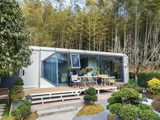 Good price Luxury Modern Prefabricated Capsule House With Balcony Galvanized Steel Frame 11.5*3.4*3.4m online