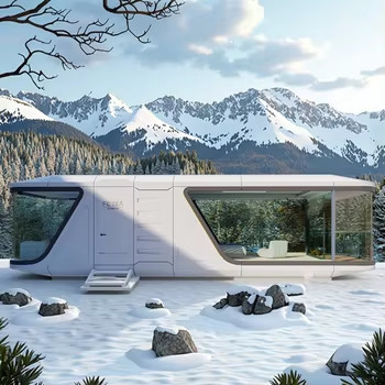 Good price Luxury Mobile Space Container House Capsule House Prefabricated Space Cabin With Balcony online