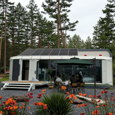 Goede prijs Fuqian 2025 Steel Structure Mobile Home Capsule Container Houses met balkon voor buitentuin Warehouse Mall Carport Gebruik online