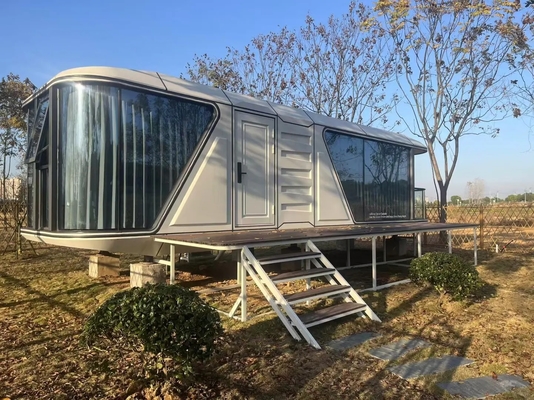 Goede prijs Luxe Mobiele Capsule Tiny House Villa Camping Caravan Slaapkamer Capsule Resort met Balkon online